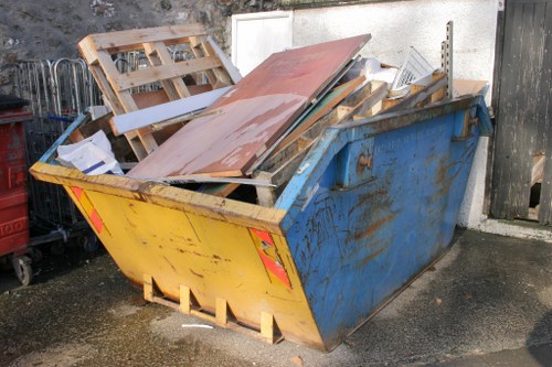 Satisfied customers after junk removal
