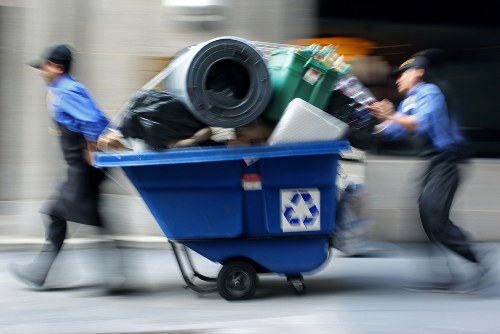 Professional junk removal service in action